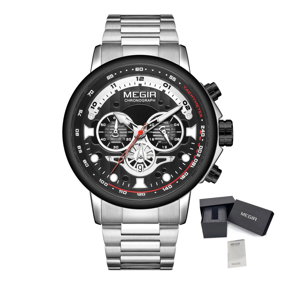 Titan – Grande montre chronographe homme, bracelet acier