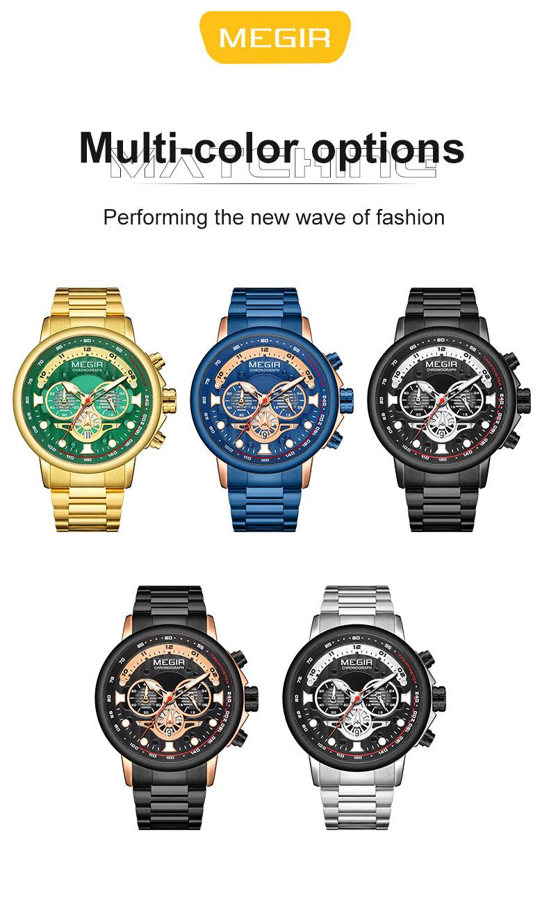 Titan – Grande montre chronographe homme, bracelet acier