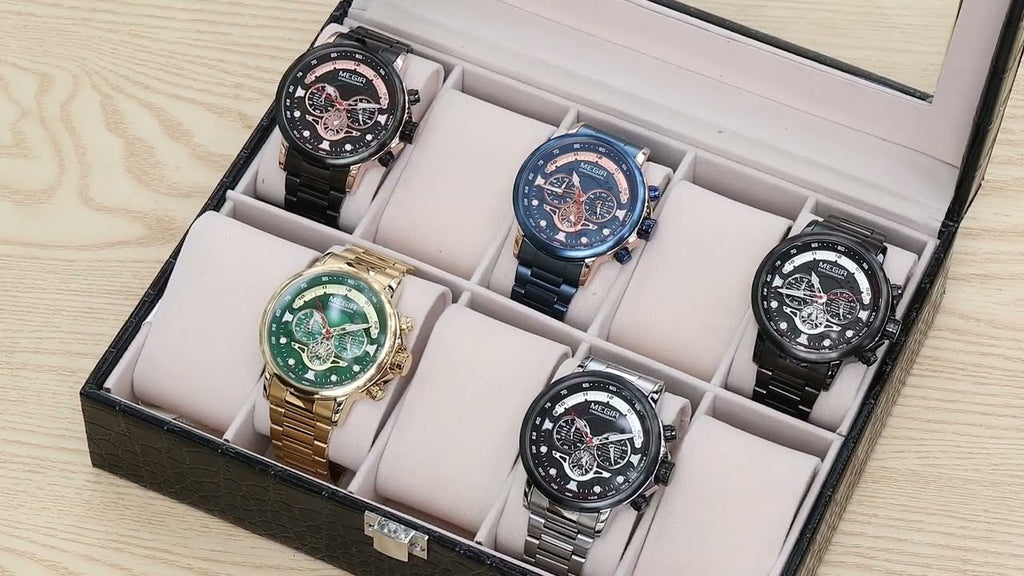 Titan – Grande montre chronographe homme, bracelet acier