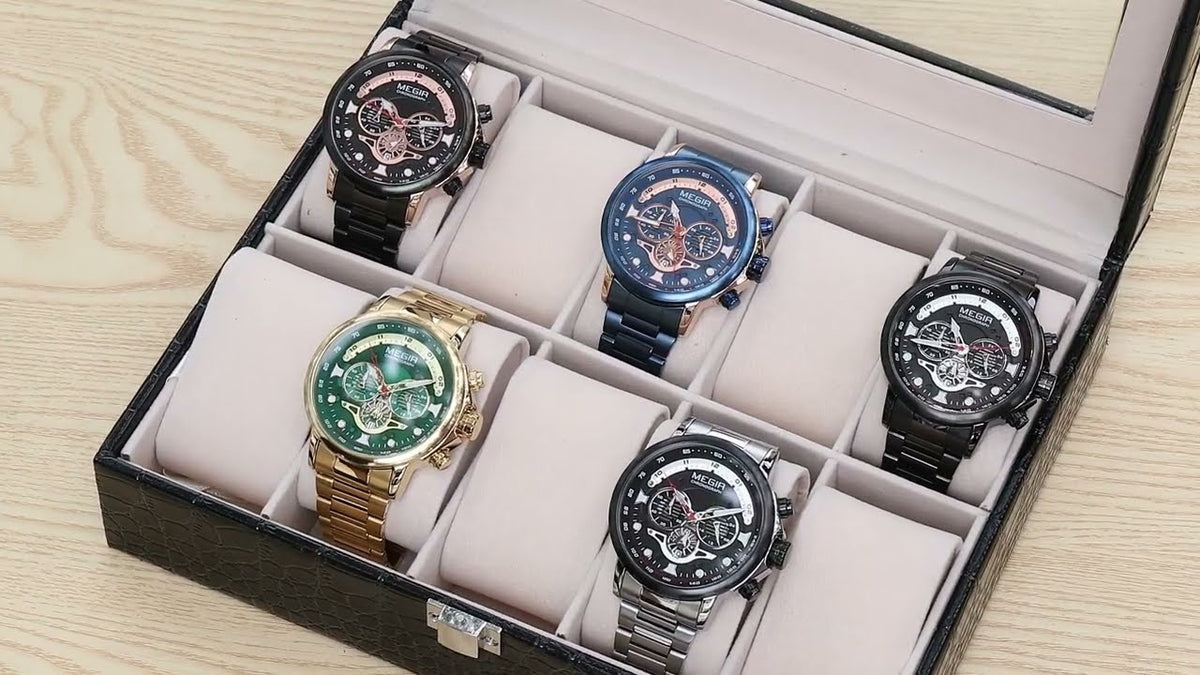 Titan – Grande montre chronographe homme, bracelet acier