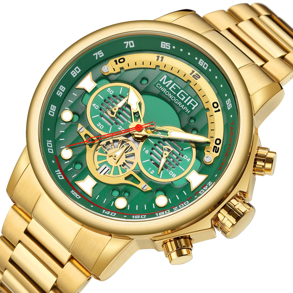 Titan – Grande montre chronographe homme, bracelet acier