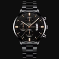 Orion – Montre homme noire, cadran avec date