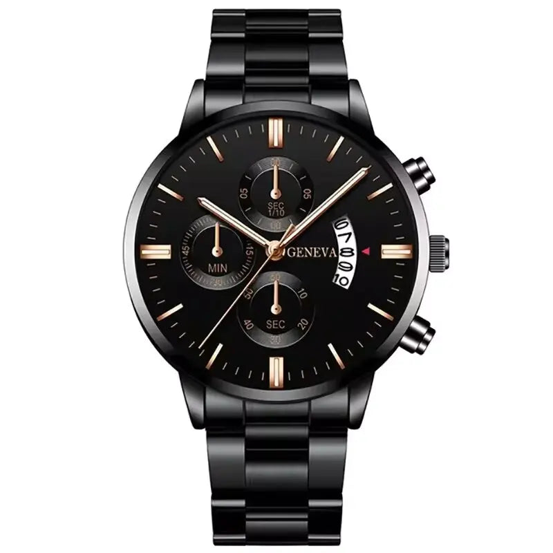 Orion – Montre homme noire, cadran avec date